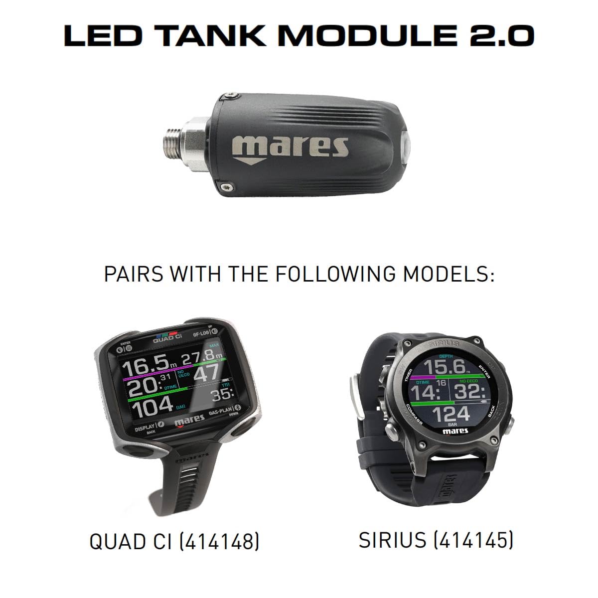 Amazon.com : Mares LED Tank Module 2.0 - Pressure Transmitter